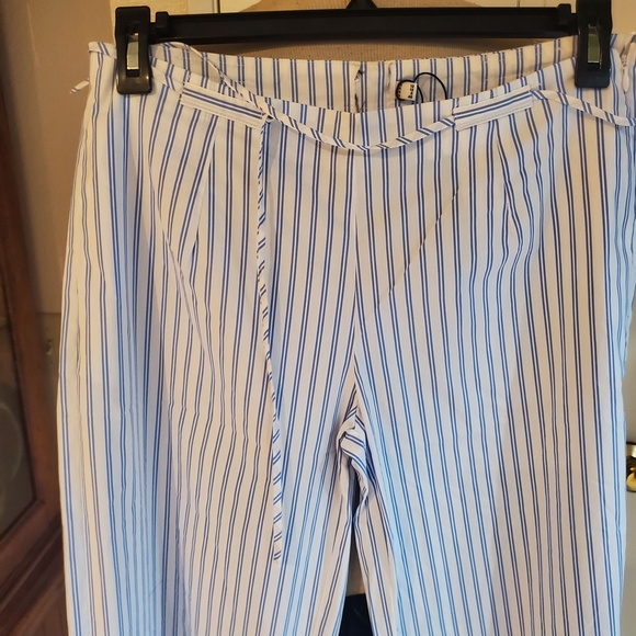 Princess Polly Sky Blue Striped Wide Leg Pants - Picture 3 of 10